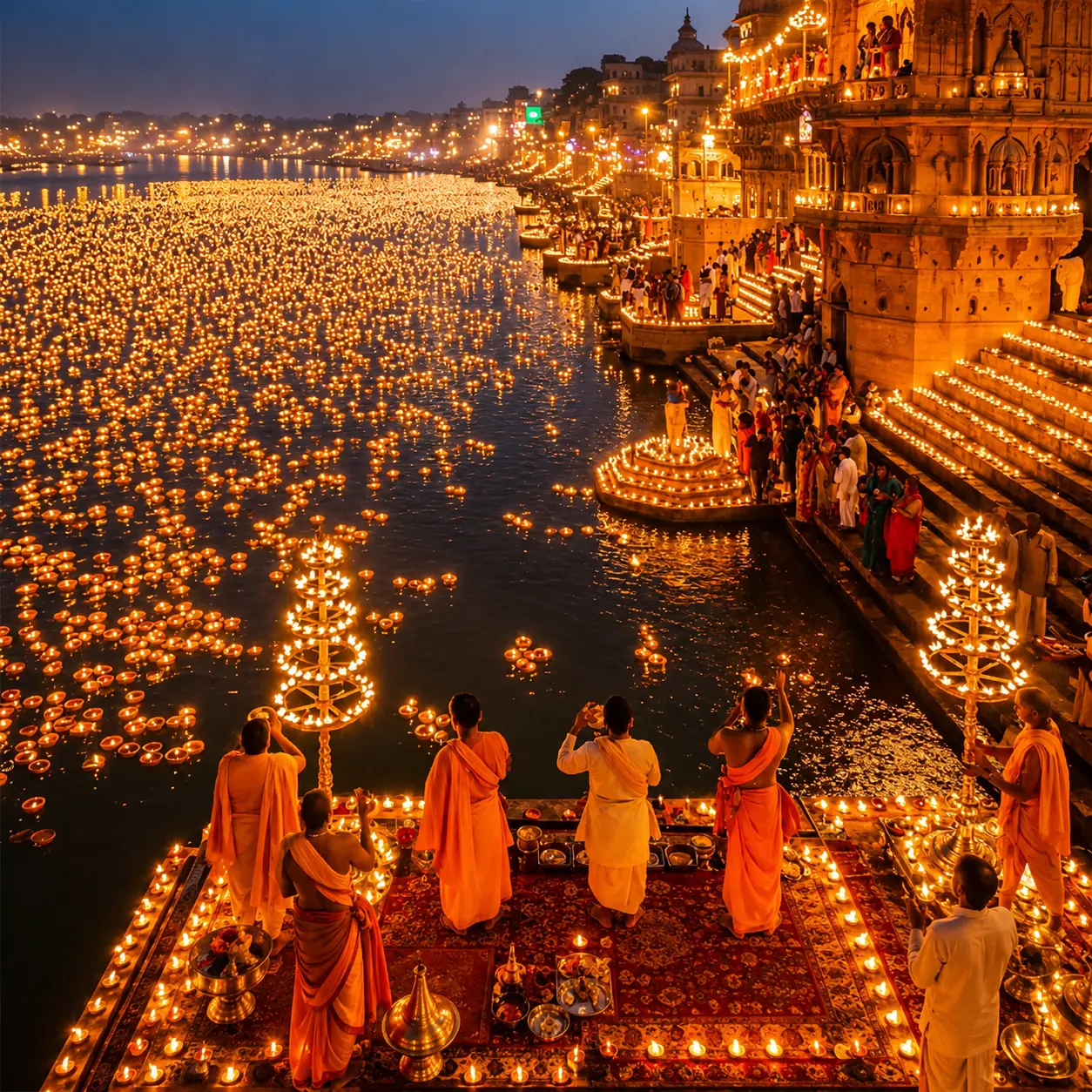 Varanasi winter October February fog Ganga Aarti spiritual India best season